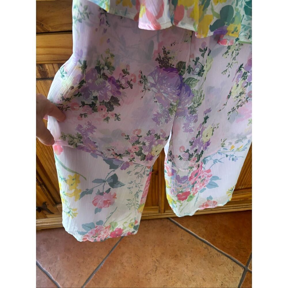NWT ASOS Strapless Chiffon Layered Jumpsuit - Picture 4 of 6